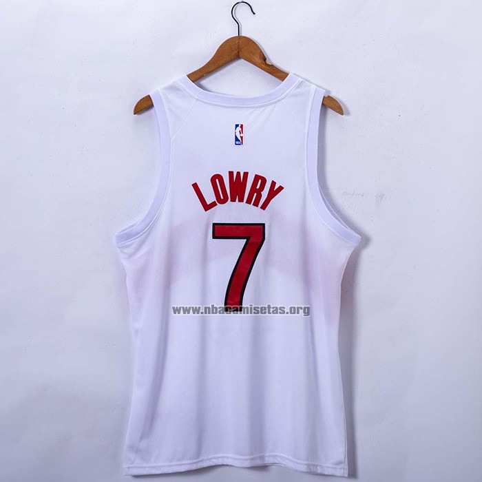 Camiseta Toronto Raptors Kyle Lowry NO 7 Association 2020-21 Blanco